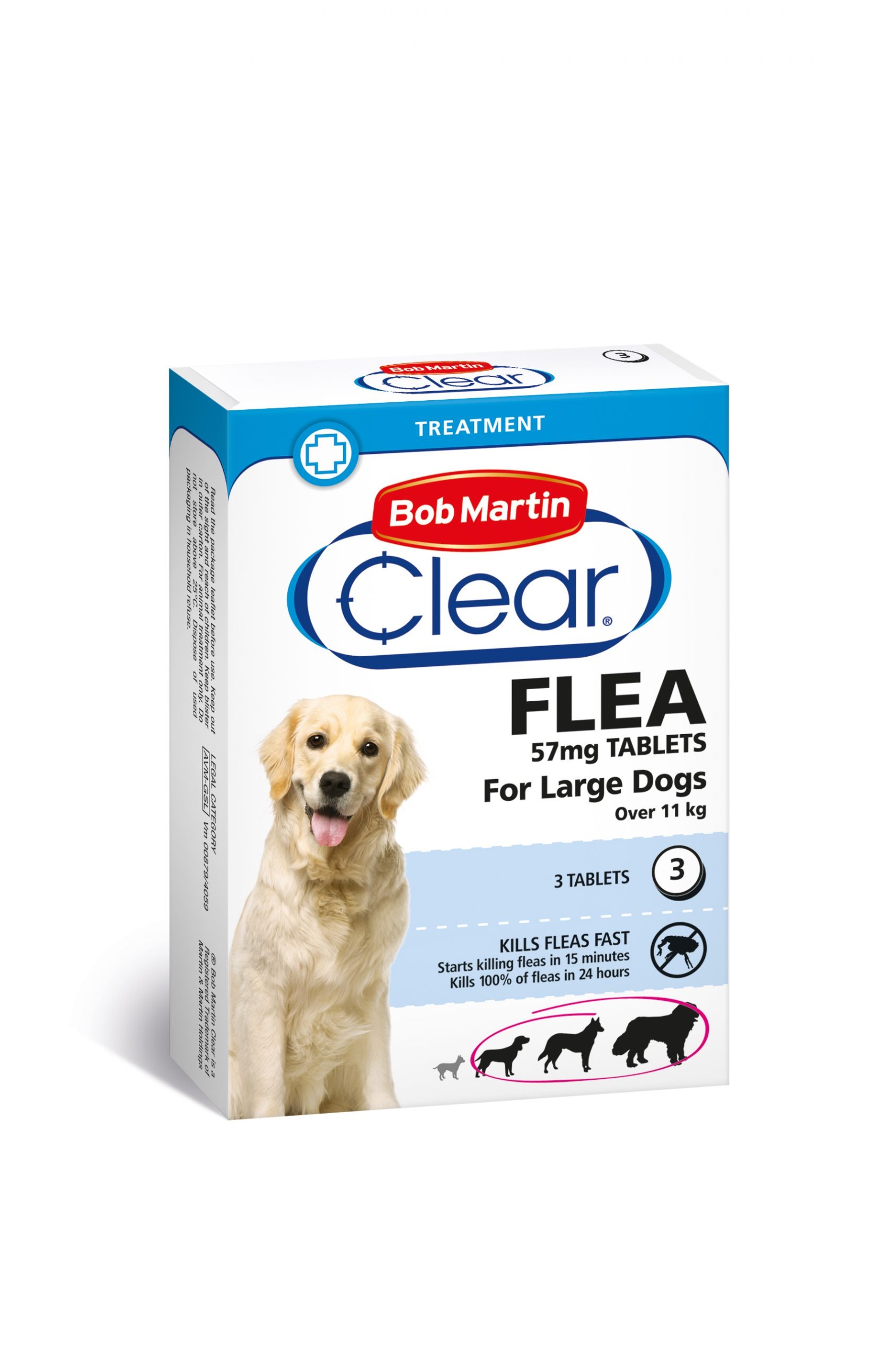 Bob Martin Clear Flea Tablets For Large Dogs Over 11Kg